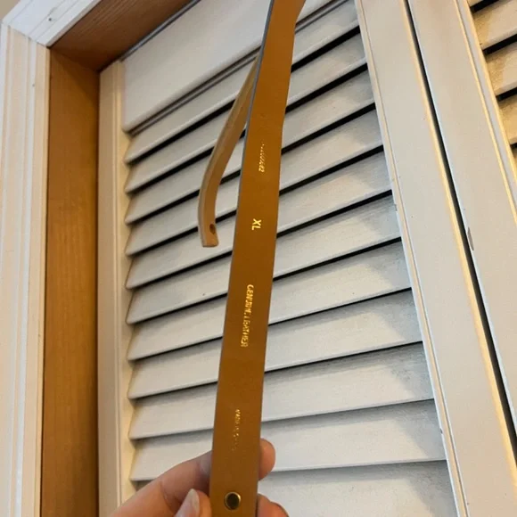 Kate Spade blue metal bow leather belt - Picture 3 of 5